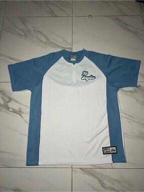 Vintage Los Angeles Lakers Powder Blue Hardwood Classics 1/4 Quarter Zip Warm Up